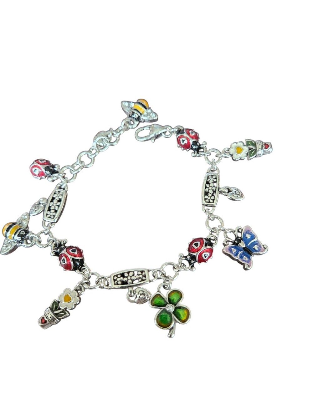Vintage Brighton  Lady Bug Charm Bracelet Retired
